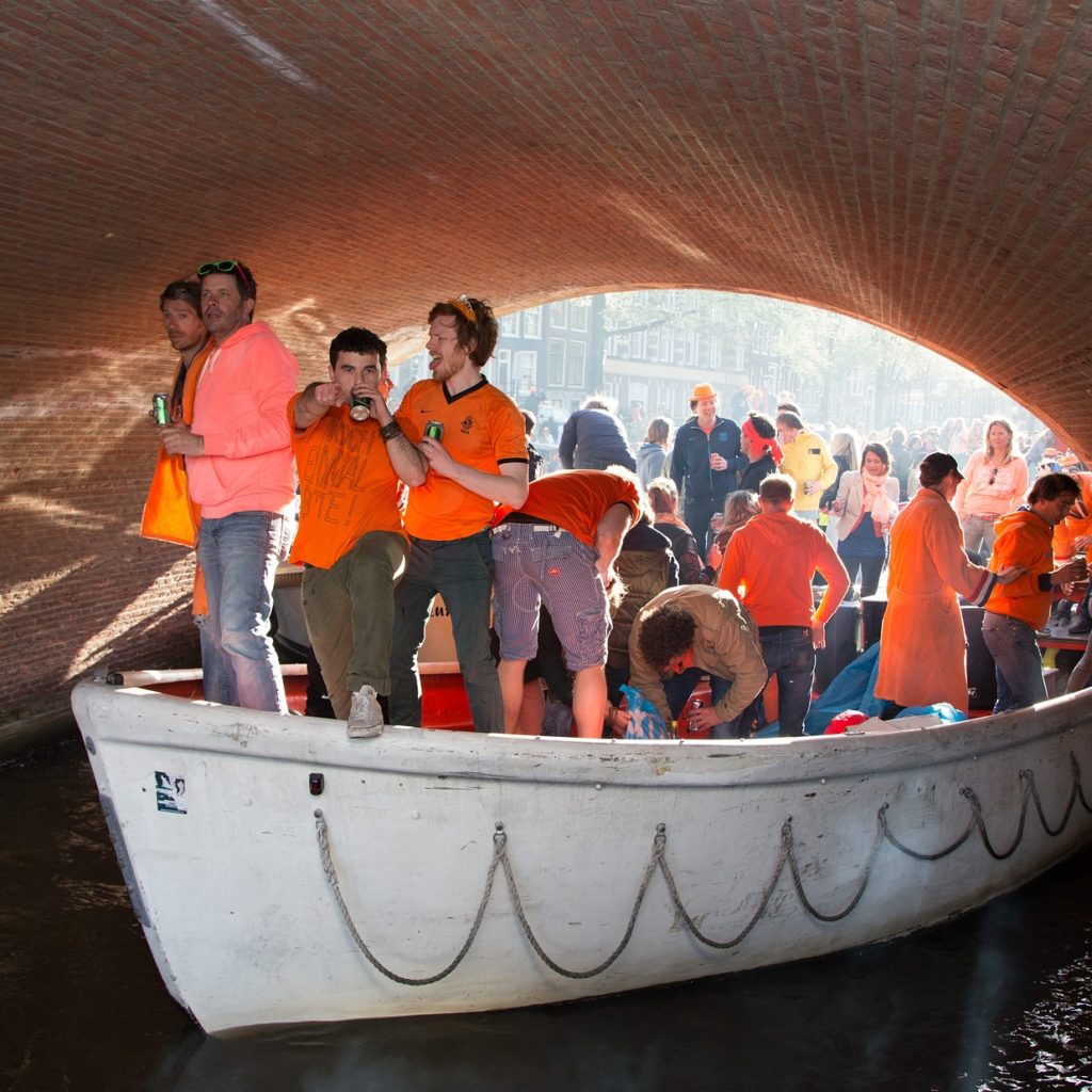 Kings day boat party in Amsterdam