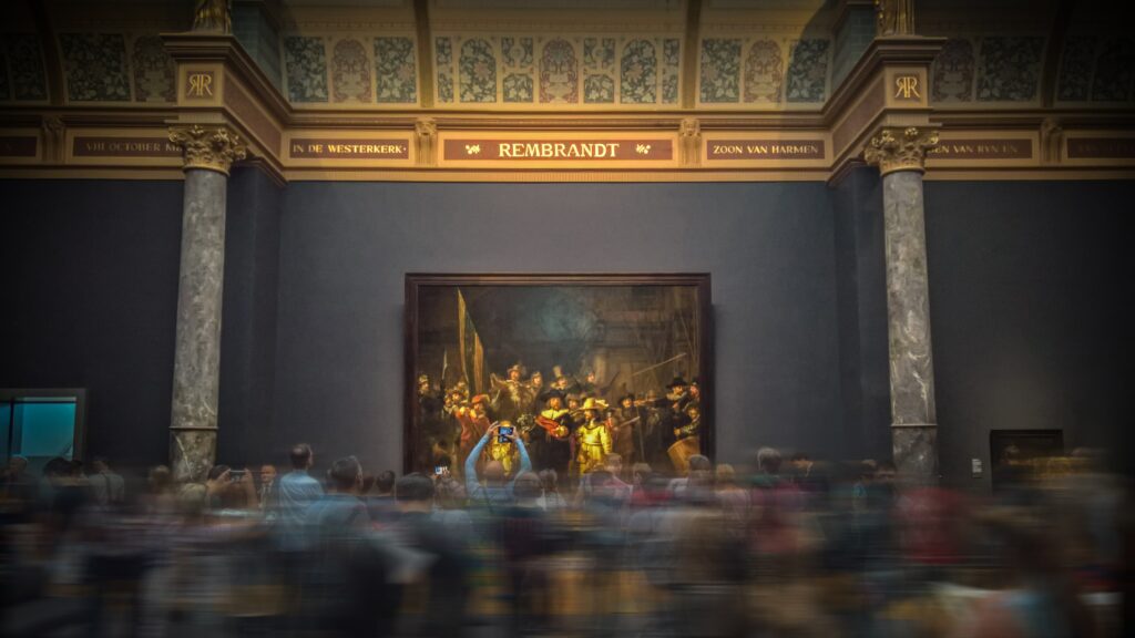 A Rembrandt painting at the Rijksmuseum Amsterdam